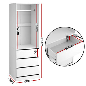 Artiss Wardrobe Closet | Clothes Storage Organizer | White