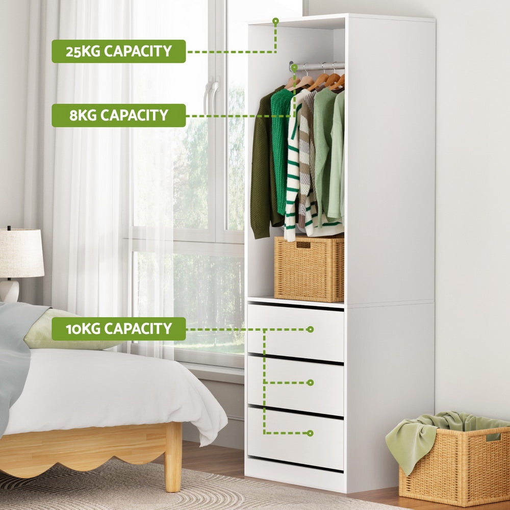 Artiss Wardrobe Closet | Clothes Storage Organizer | White