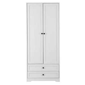 Artiss Wardrobe Closet | 2-Door Clothes Storage Organizer | White