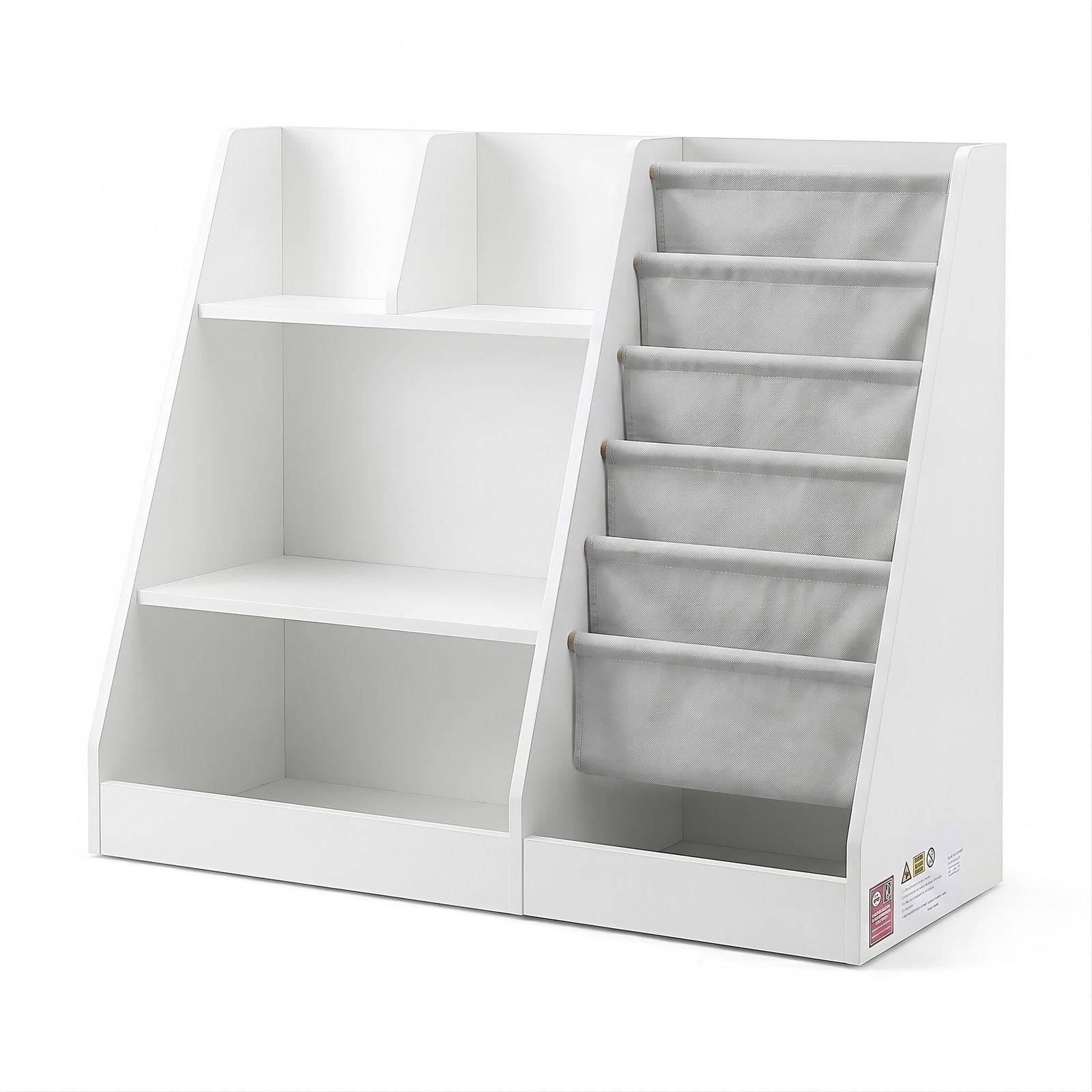 Kids Bookshelf | Wooden Bookcase & Toy Storage Display Rack