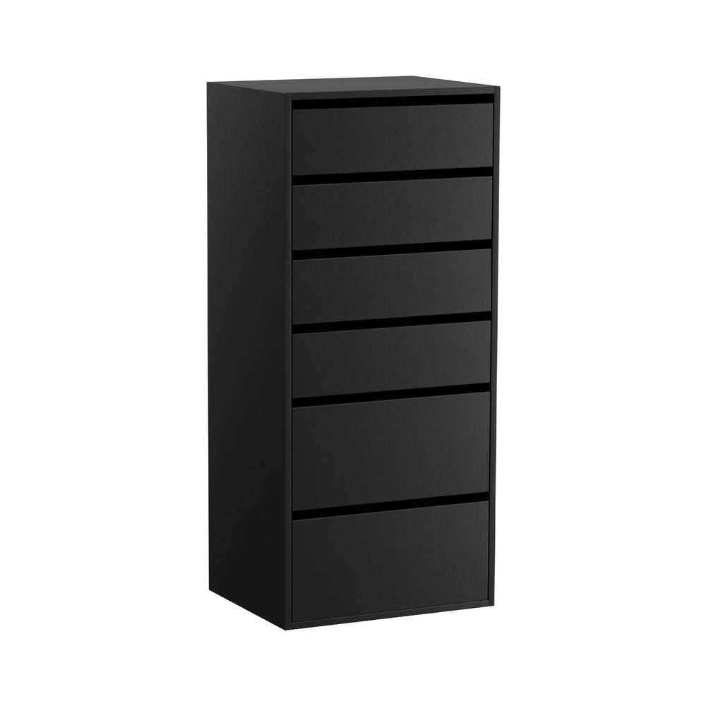 6 Drawer Tallboy | Dresser Storage Cabinet | Black