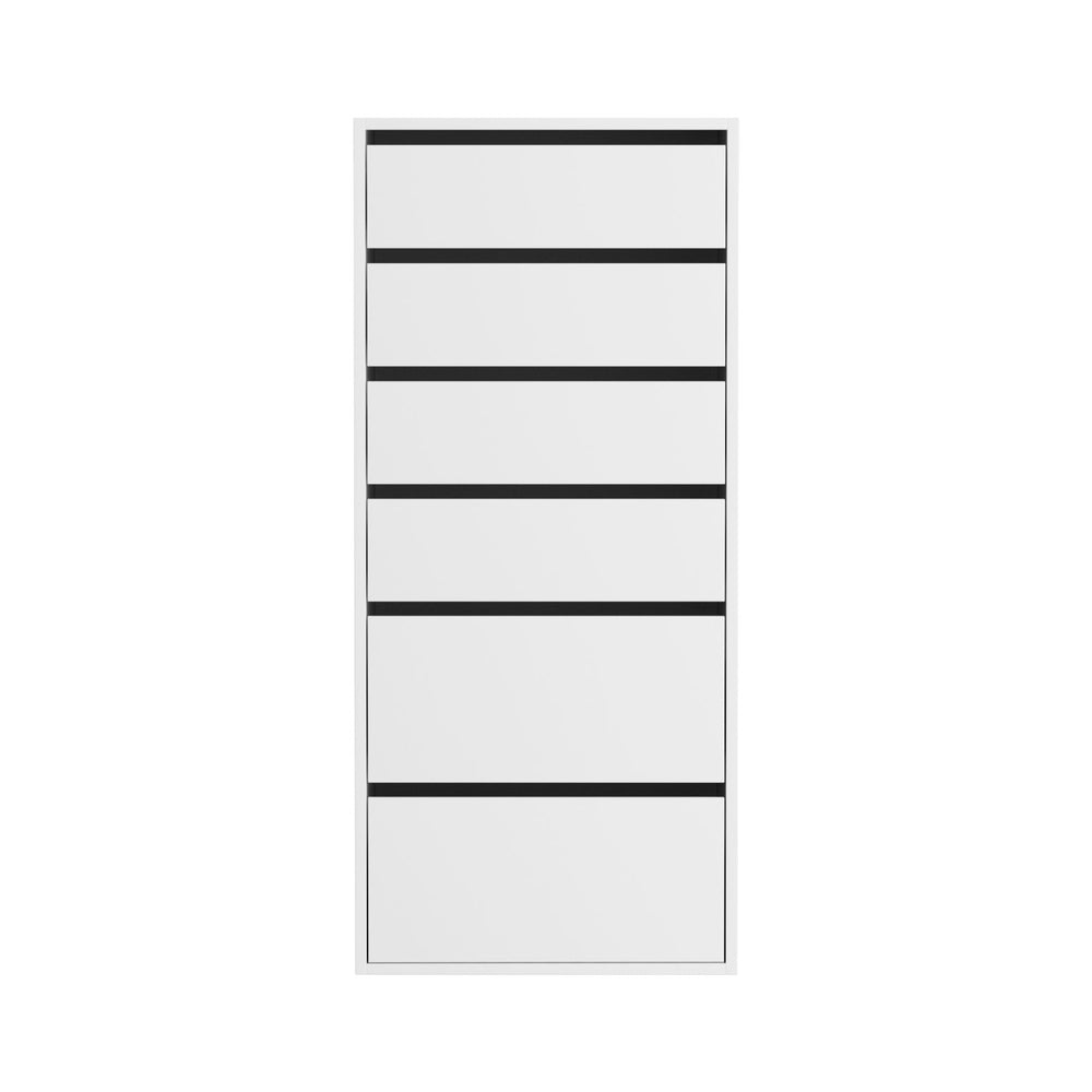 6-Drawer Chest of Drawers | Tallboy Dresser | White