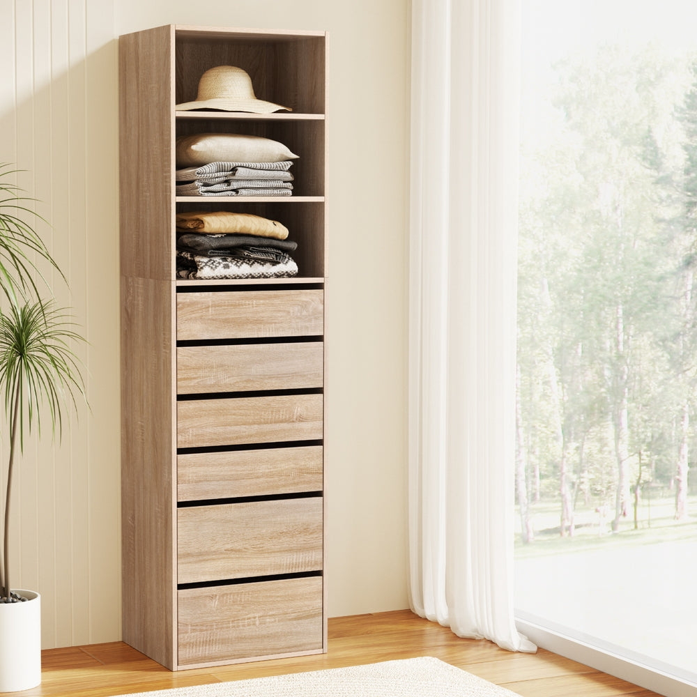 Tallboy Cabinet | 6 Drawers | Pine Finish