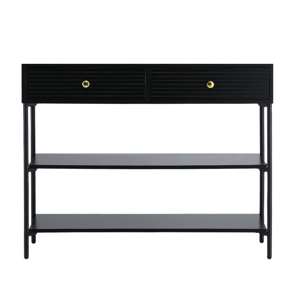 Console Table | 3 Tier Shelves | Hallway Entry Table | Black