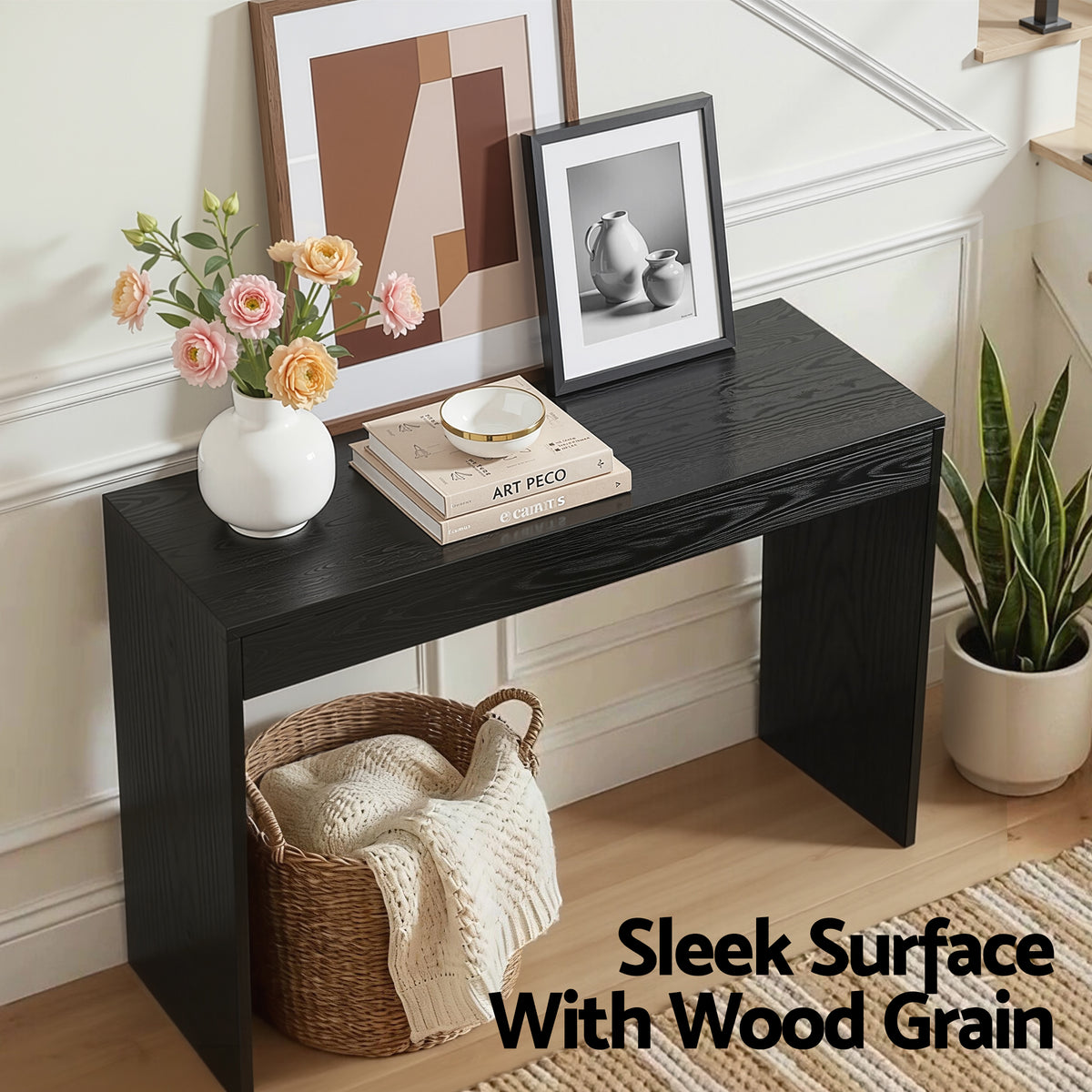 Console Table 120cm | Hallway Entryway Table | Black