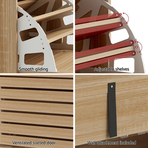 Artiss Shoe Cabinet | Storage Drawer | Holds 45 Pairs | Pine