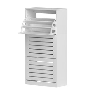 Artiss Shoe Cabinet | Storage Drawer | Holds 45 Pairs | White