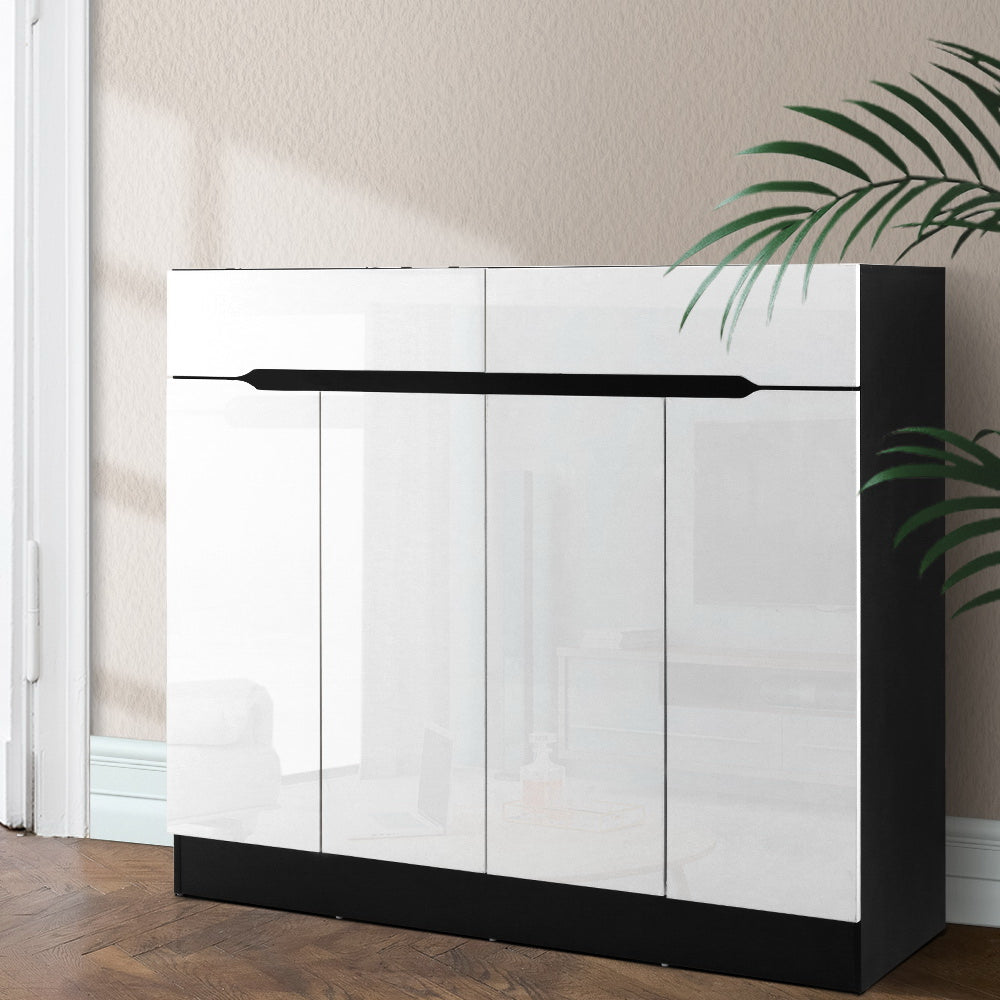 Shoe Rack Cabinet Storage | 120cm | w/Drawer | White | Lydia