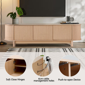 TV Unit | Entertainment Storage Cabinet | 160cm | Pine Finish