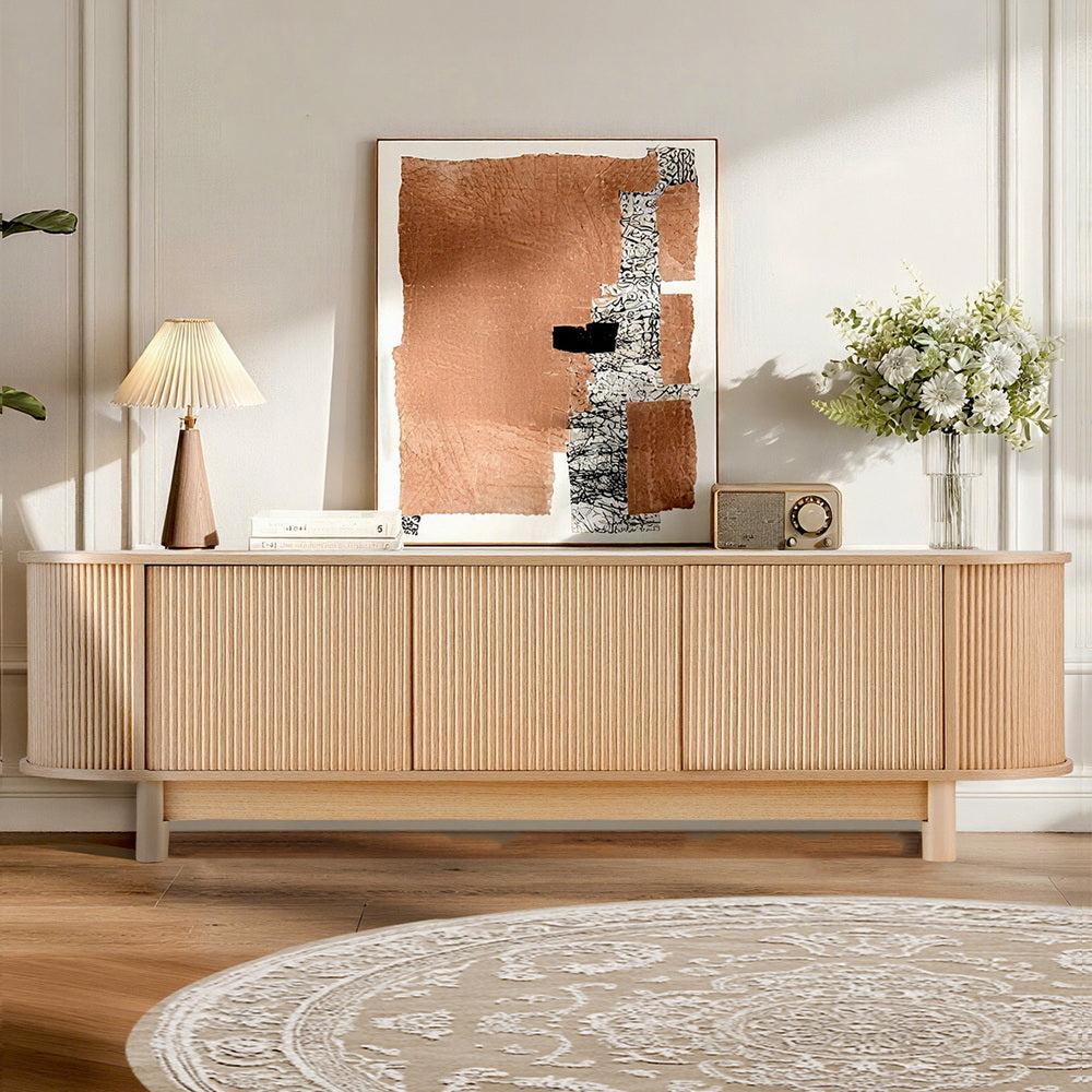 TV Unit | Entertainment Storage Cabinet | 160cm | Pine Finish