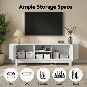 TV Unit 160cm | Entertainment Unit | Storage Cabinet | White