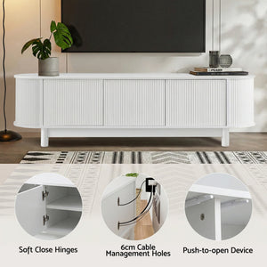 TV Unit 160cm | Entertainment Unit | Storage Cabinet | White