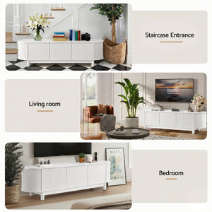 TV Unit 160cm | Entertainment Unit | Storage Cabinet | White