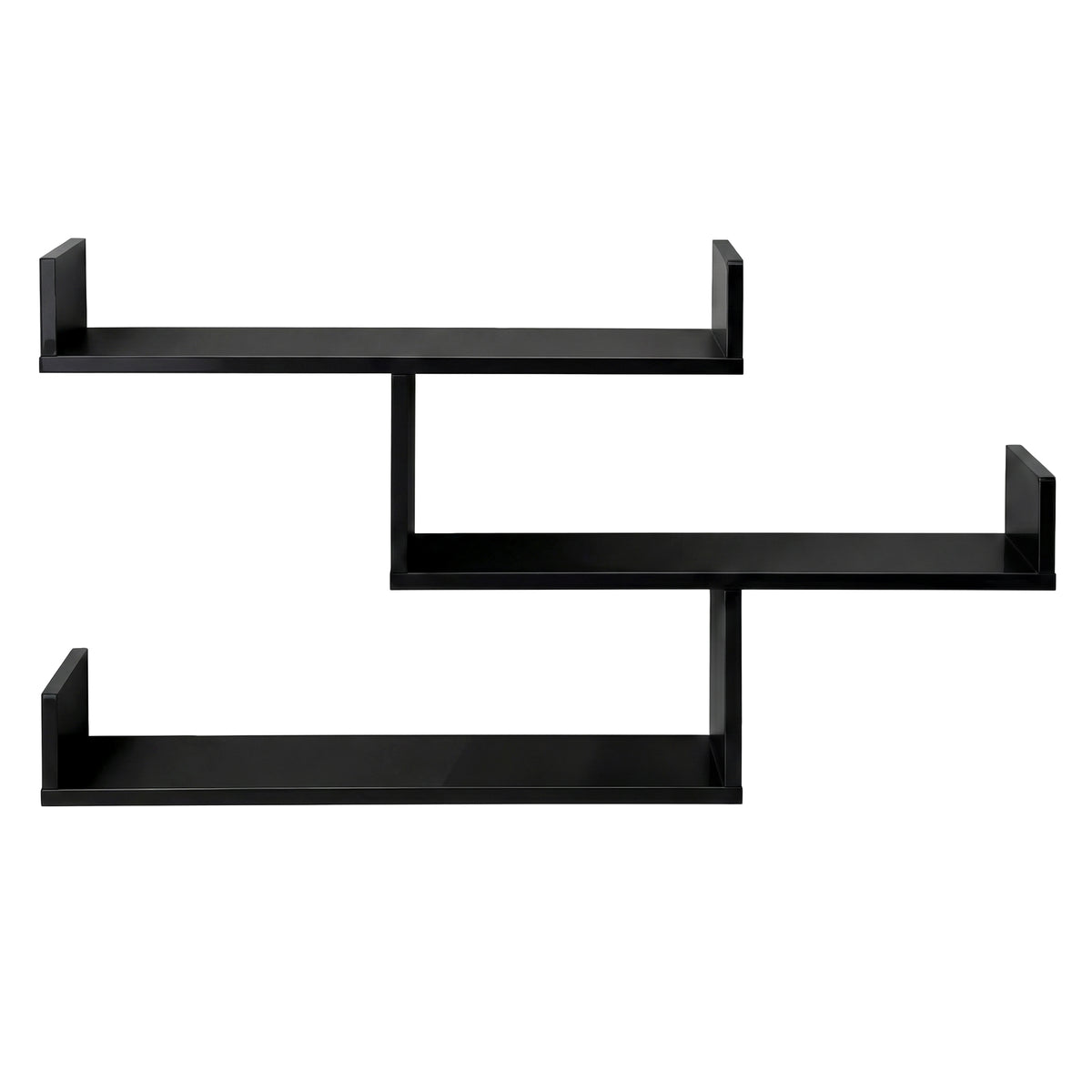Floating Wall Shelf | 3 Tier | Black