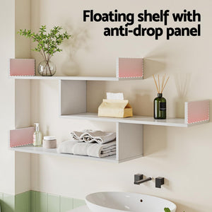Wall Shelf | 3-Tier Floating Storage | White Finish