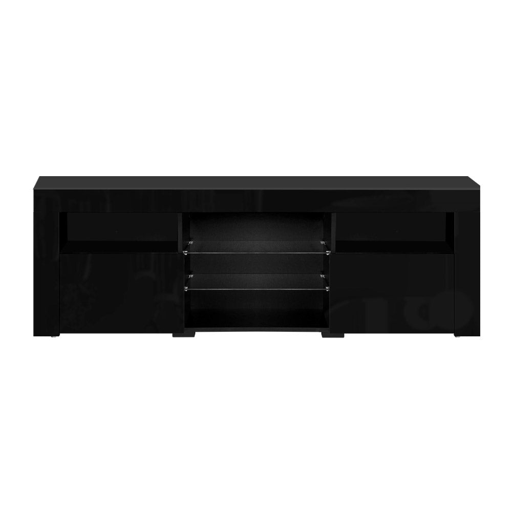 TV Cabinet | Entertainment Unit with LED | 160CM | Black | Bobi