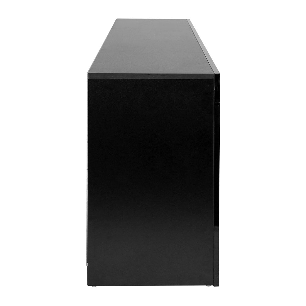 TV Cabinet | Entertainment Unit with LED | 160CM | Black | Bobi