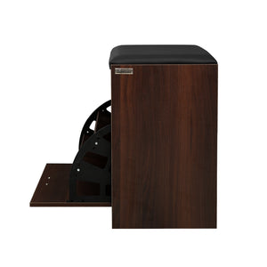 Shoe Rack Cabinet Bench | 15 Pairs | Walnut | Kyla