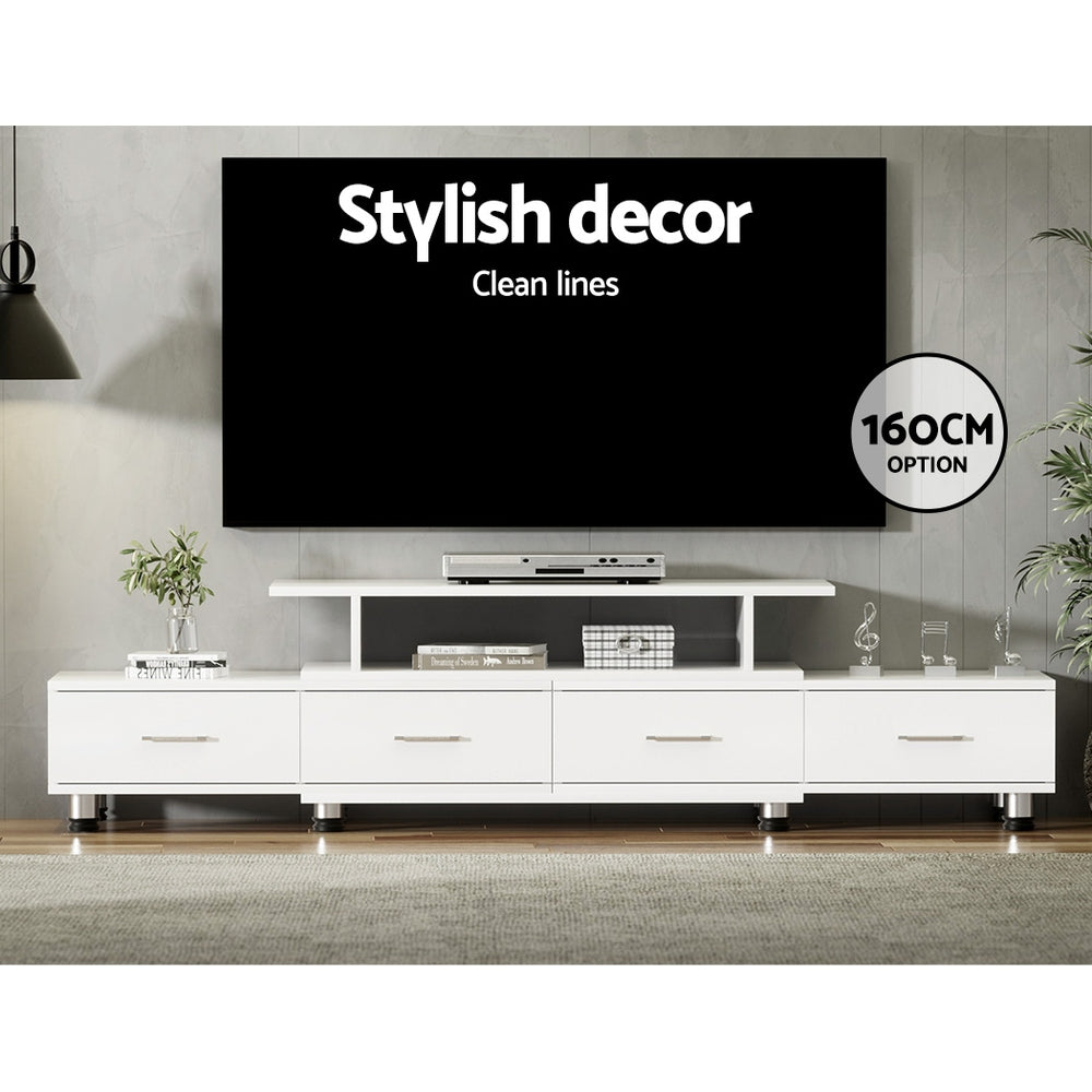 TV Cabinet | Entertainment Unit | Extendable 160CM to 220CM | White