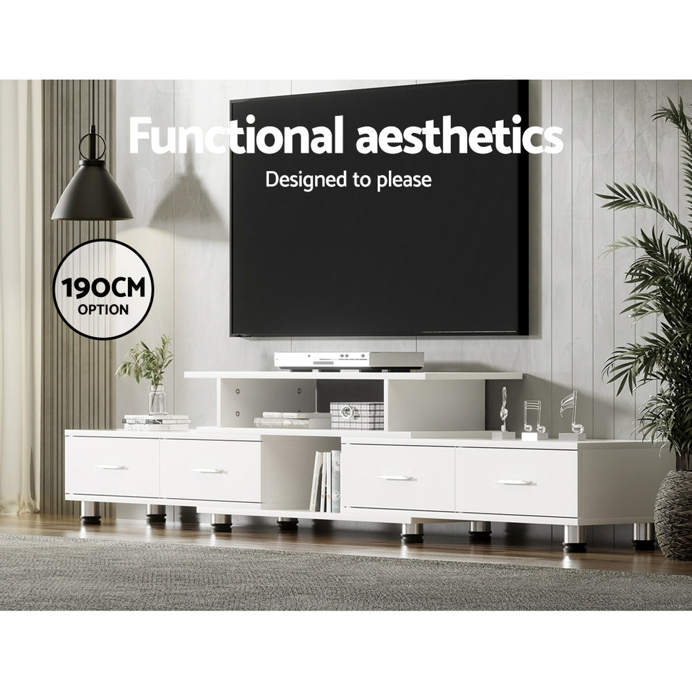 TV Cabinet | Entertainment Unit | Extendable 160CM to 220CM | White