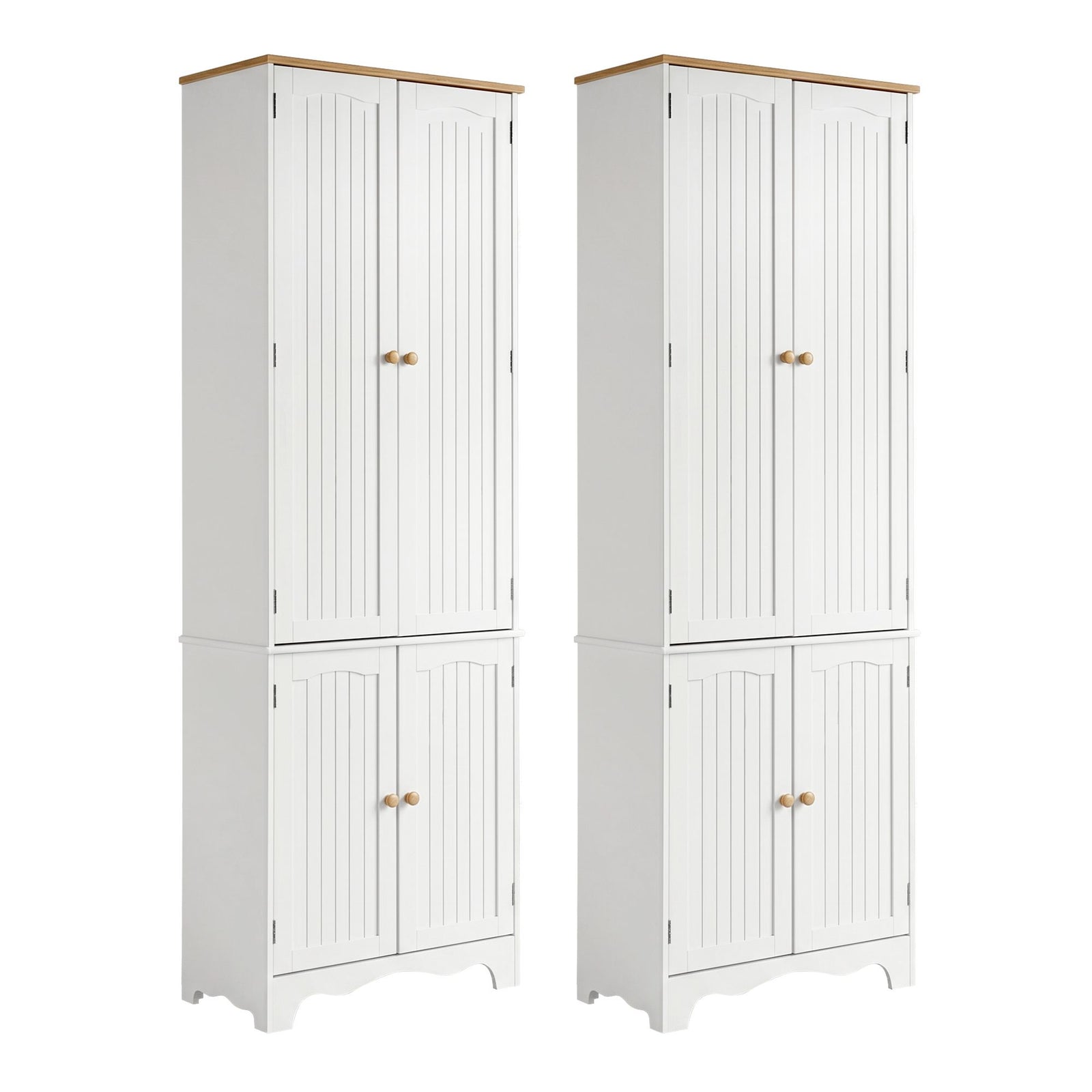 Buffet Pantry Cabinets | 2 Pack | 6-Tier Storage Shelves