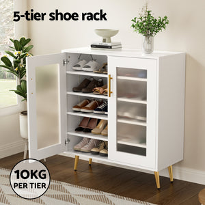 Shoe Rack | 5-Tier | 20 Pairs Storage | LED Light