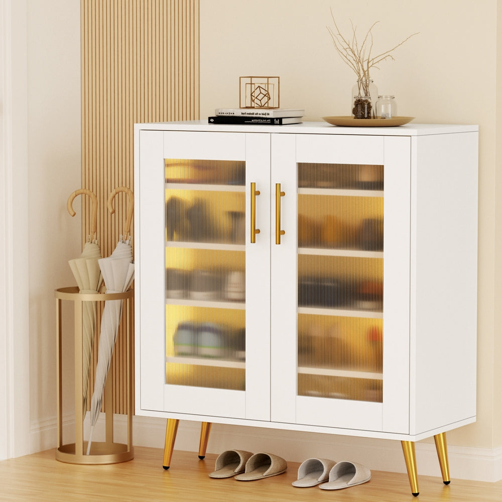 Shoe Rack | 5-Tier | 20 Pairs Storage | LED Light