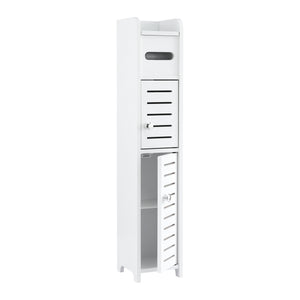 Artiss Bathroom Storage Cabinet 3-Tier Slim Toilet Paper Holder Organizer White