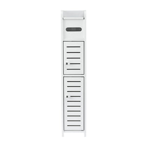 Artiss Bathroom Storage Cabinet 3-Tier Slim Toilet Paper Holder Organizer White