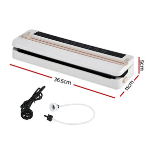 Devanti Food Vacuum Sealer Machine Fresh Storage Auto Seal Slide Cutter 6 Modes White