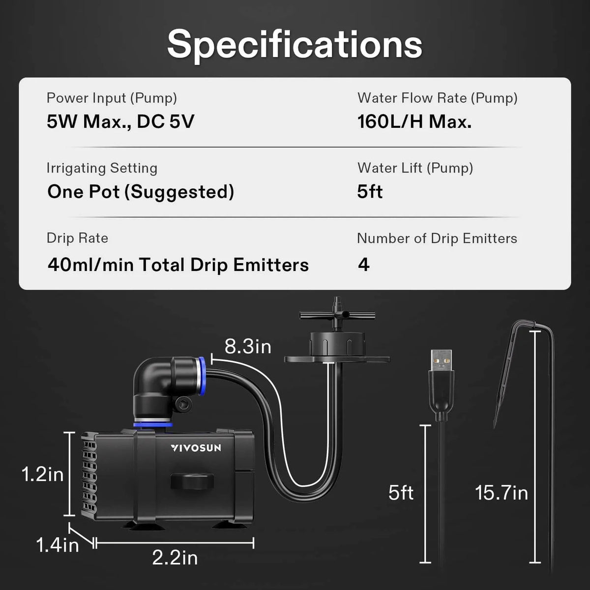 FlexFeed Smart Drip Irrigation Kit | 4W Automatic Watering System with Pump & Emitters