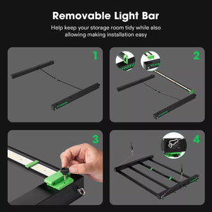 Full Spectrum LED Grow Light Bar With Dimming | 450W | 4 x 2FT Coverage