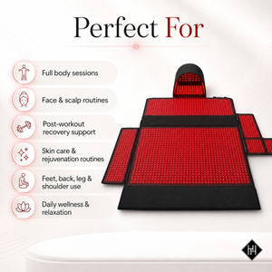 Full Body Red Light Therapy Mat | LED + Laser 6 Wavelength System