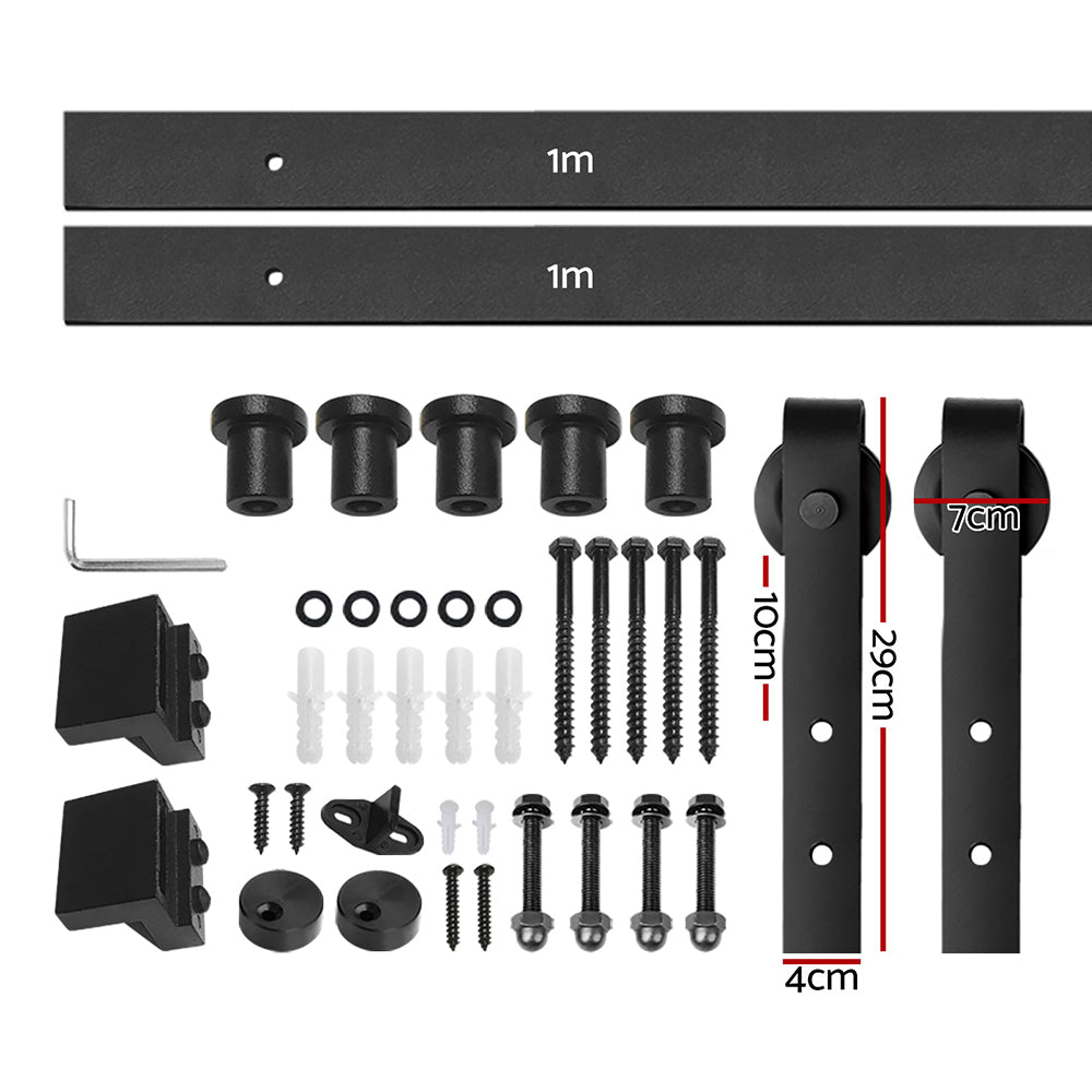Sliding Barn Door Hardware Track Set | 2m