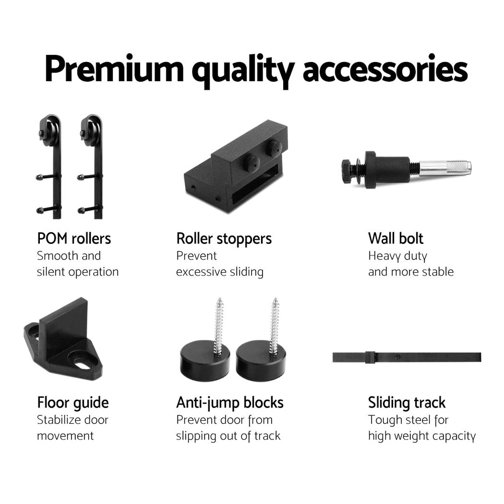 Sliding Barn Door Hardware Track Set | 2m
