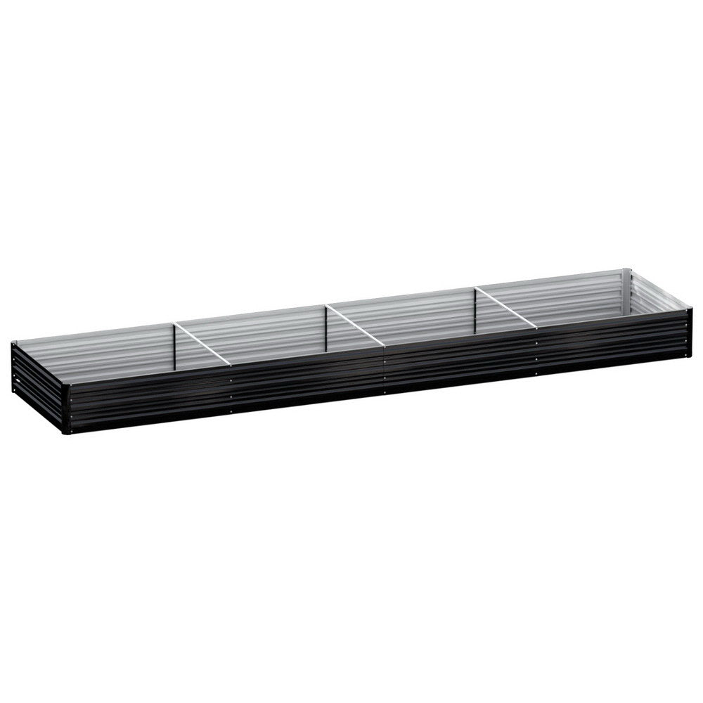Raised Garden Bed Set of 2 | 210x90cm Planter Box | Galvanised Metal Outdoor Containers