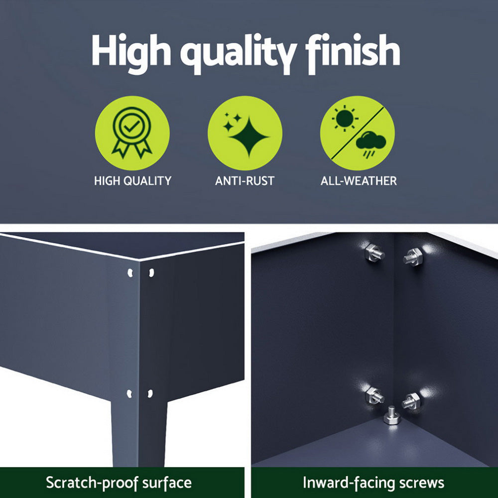 Green Fingers Garden Bed | 2X Raised | 100x40x80cm | Elevated Herb Planter Box