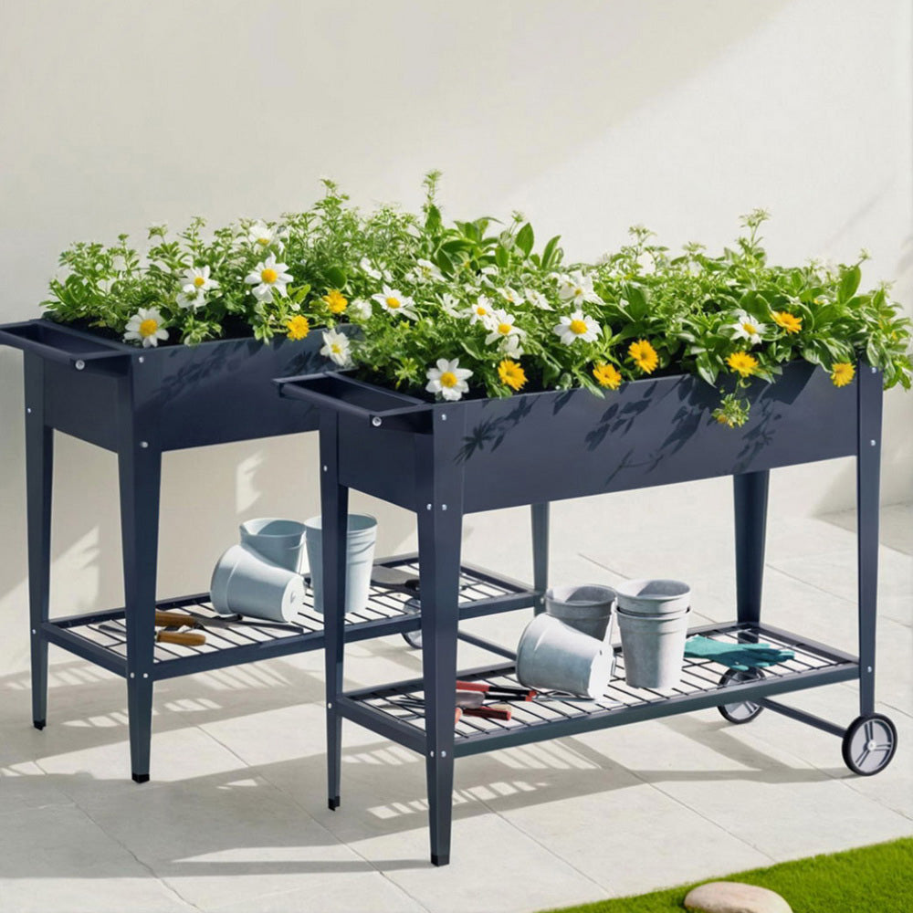 Green Fingers Garden Bed | 2X Raised | 100x40x80cm | Elevated Herb Planter Box
