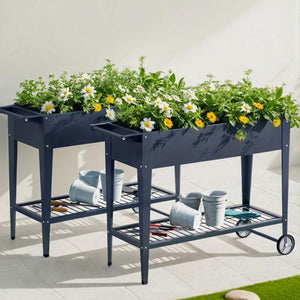 Green Fingers Garden Bed | 2X Raised | 100x40x80cm | Elevated Herb Planter Box