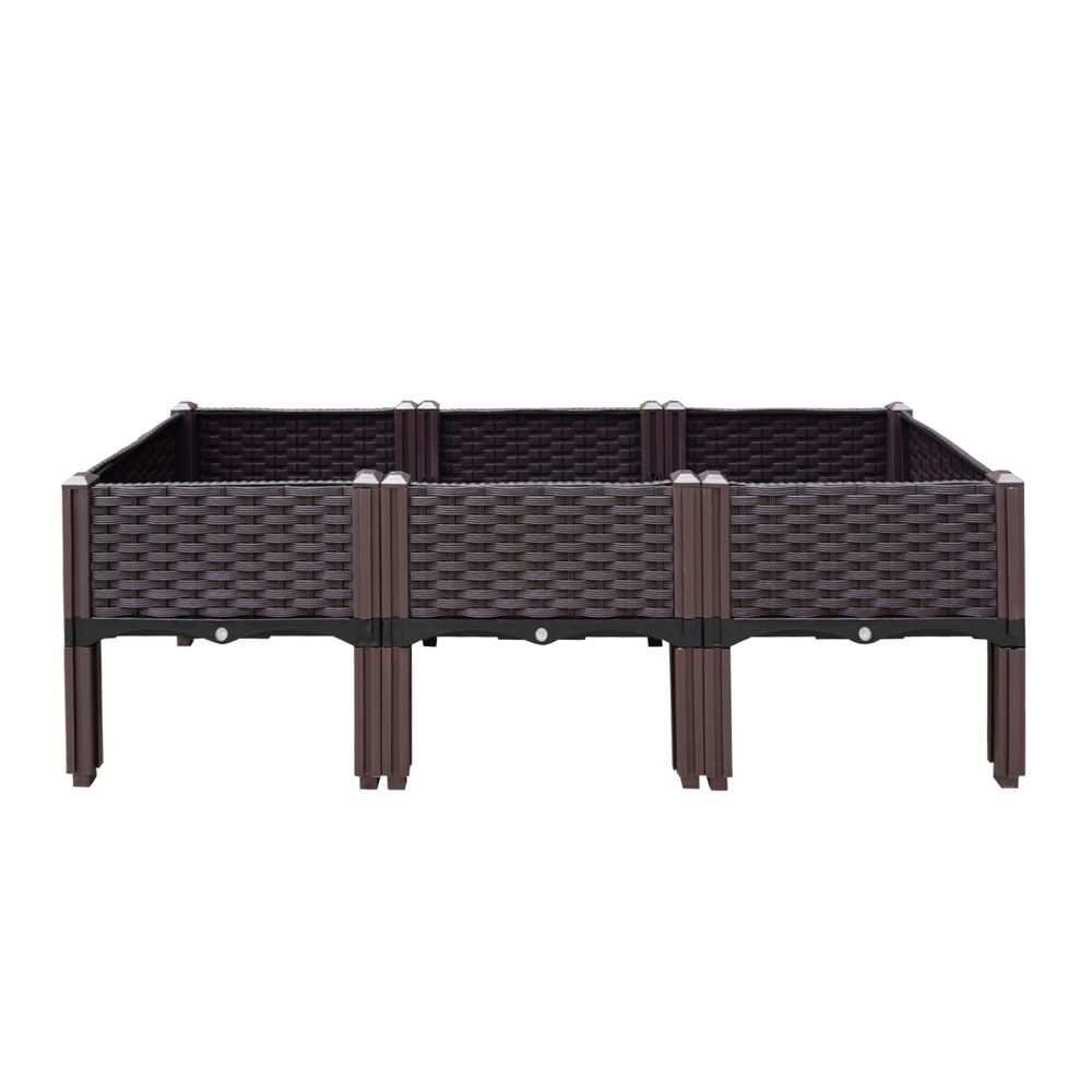 Greenfingers Garden Bed 120x40x36cm PP Planter Box Raised Container Growing Herb