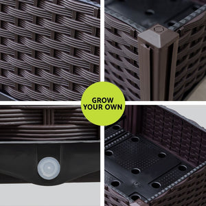 Greenfingers Garden Bed 120x40x36cm PP Planter Box Raised Container Growing Herb