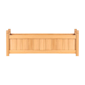 2x Green Fingers Raised Garden Bed | 90x30x33cm | Wooden Planter Box | Raised Container | Growing