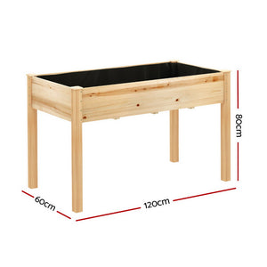 Green Fingers Raised Garden Bed | 2X Elevated | 120x60x80cm | Wooden Planter Boxes