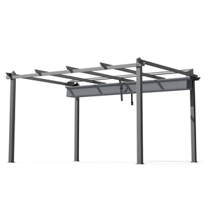 Pergola | 3x4m | Aluminium Frame | Adjustable Canopy | Grey