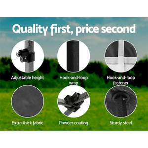 Gazebo Pop Up Marquee | 3x3m | Folding Tent | Wedding Gazebos | 500D | Black