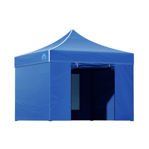 Gazebo Pop Up Marquee | 3x3 | Folding Tent | Wedding Gazebos | 500D Oxford | Blue