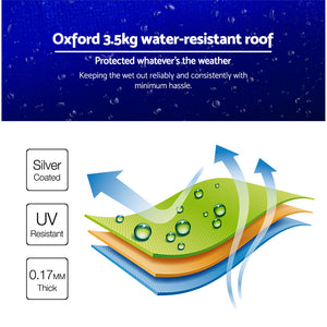 Gazebo Pop Up Marquee | 3x3 | Folding Tent | Wedding Gazebos | 500D Oxford | Blue