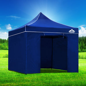 Gazebo Pop Up Marquee | 3x3 | Folding Tent | Wedding Gazebos | 500D Oxford | Blue