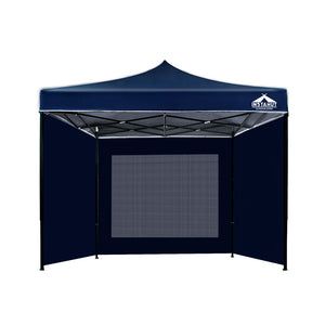 Gazebo Pop Up Marquee | 3x3 | Folding Tent | Gazebos | Camping | 500D Oxford | Navy