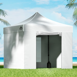Gazebo Pop Up Marquee | 3x3 | Folding Tent | Wedding Gazebos | 500D | White